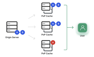 Diagram of unsuccessful purge caching