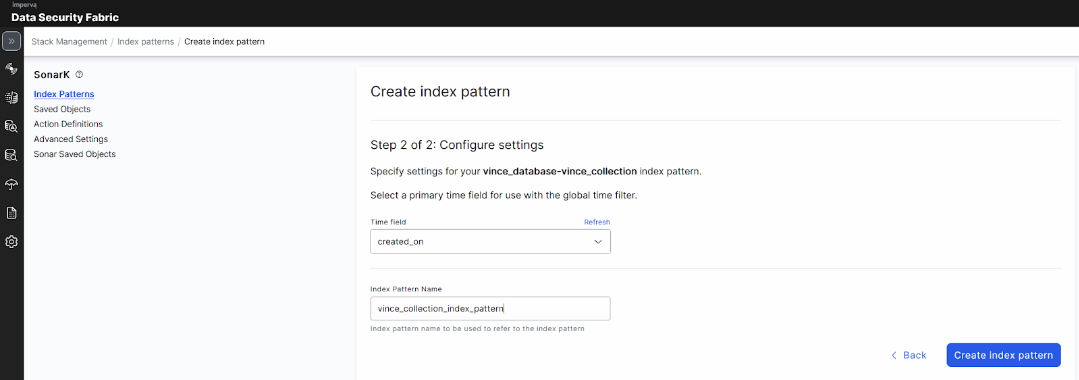 Create index configure